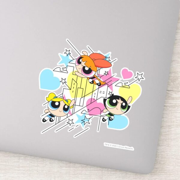 Powerpuff_Girls_Townsville_Pattern_Sticker_10 Powerpuff Girls Townsville Pattern Sticker
