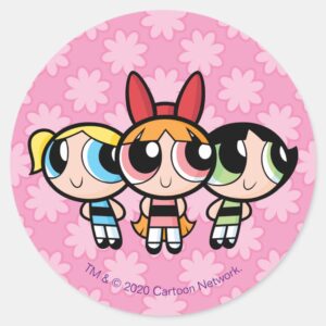 Powerpuff Girls Sugar Spice And Everything Nice Classic Round Sticker