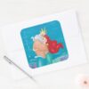 Princess Ariel King Triton Hug Square Sticker