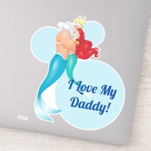 Princess Ariel King Triton Hug Sticker
