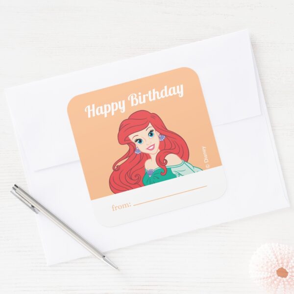 Princess_Ariel___A_Gift_From_-_Birthday_Square_Sticker_4 Princess Ariel A Gift From Birthday Square Sticker