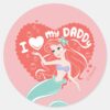 Princess_Ariel___I_Love_My_Daddy_Classic_Round_Sticker_1 Princess Ariel I Love My Daddy Classic Round Sticker