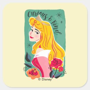 Princess Aurora Curious Kind Square Sticker