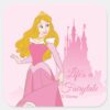 Princess Aurora Castle Graphic Square Sticker