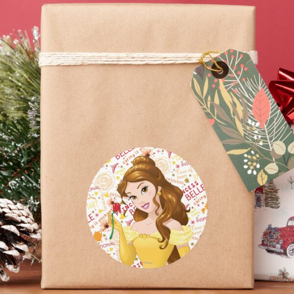 Princess_Belle_Classic_Round_Sticker_5 Princess Belle Classic Round Sticker