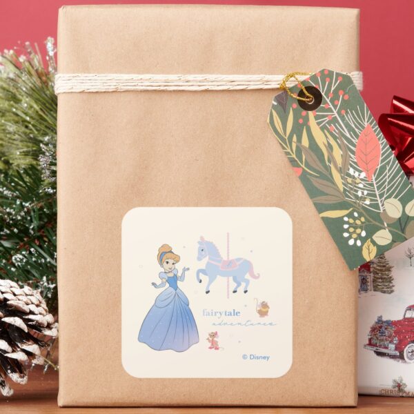 Princess_Cinderella___Fairytale_Adventures_Square_Sticker_5 Princess Cinderella Fairytale Adventures Square Sticker