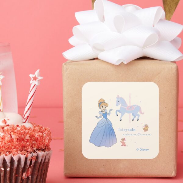 Princess_Cinderella___Fairytale_Adventures_Square_Sticker_6 Princess Cinderella Fairytale Adventures Square Sticker