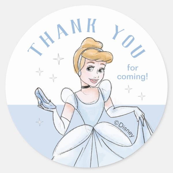 Princess_Cinderella___Watercolor_Birthday_Classic_Round_Sticker_2 Princess Cinderella Watercolor Birthday Classic Round Sticker