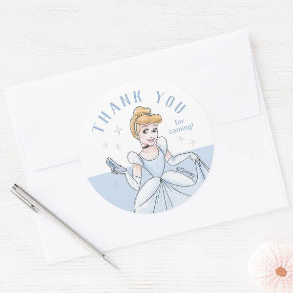 Princess_Cinderella___Watercolor_Birthday_Classic_Round_Sticker_4 Princess Cinderella Watercolor Birthday Classic Round Sticker