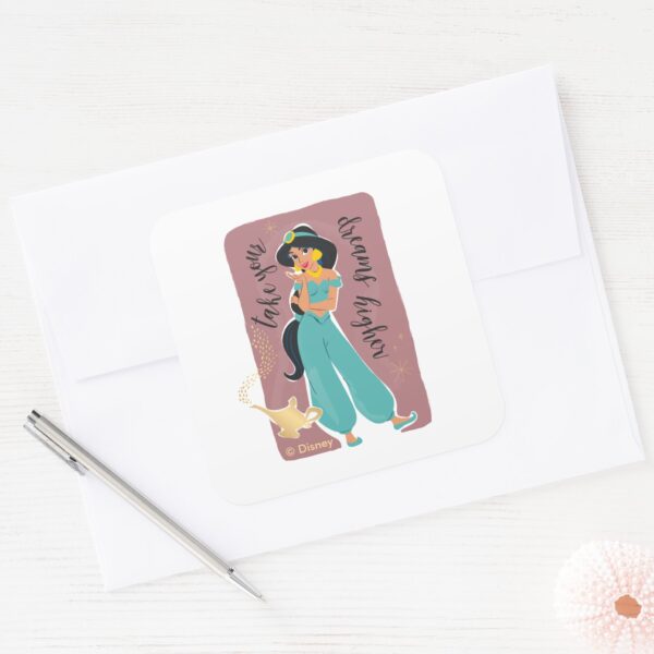 Princess_Jasmine_-_Take_Your_Dreams_Higher_Square_Sticker_3 Princess Jasmine Take Your Dreams Higher Square Sticker