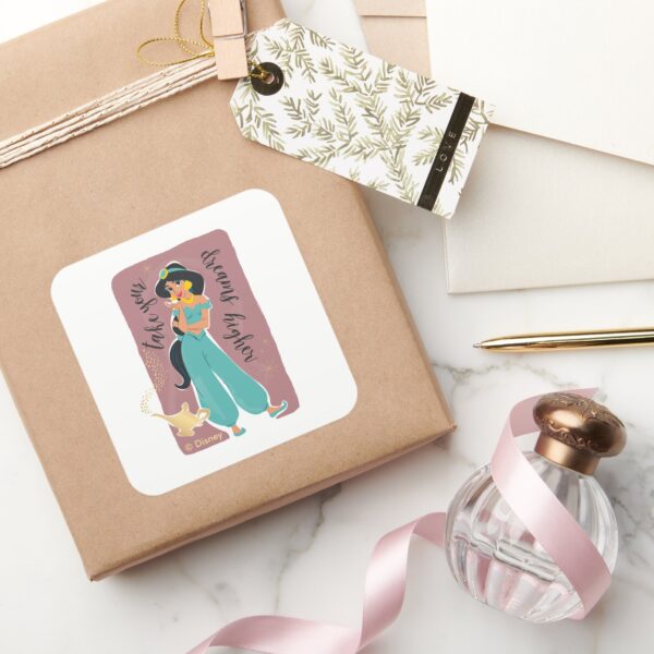 Princess_Jasmine_-_Take_Your_Dreams_Higher_Square_Sticker_5 Princess Jasmine Take Your Dreams Higher Square Sticker
