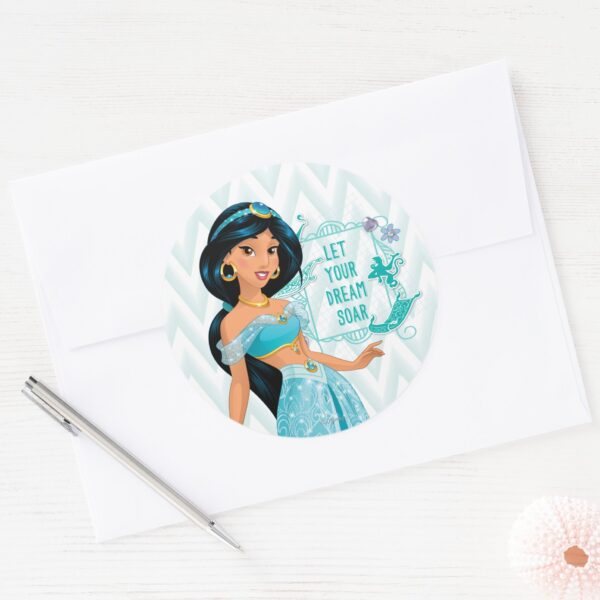 Princess_Jasmine_Classic_Round_Sticker_3 Princess Jasmine Classic Round Sticker