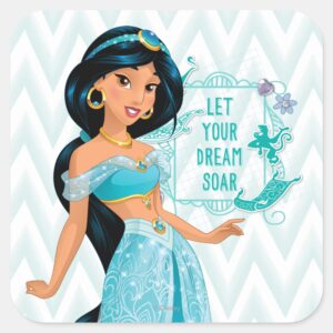 Princess Jasmine Square Sticker