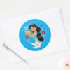 Princess Jasmine With Magic Lamp Classic Round Sticker