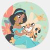 Princess_Jasmine_&_Rajah_-_Magical_Moments_Classic_Round_Sticker_1 Princess Jasmine Rajah Magical Moments Classic Round Sticker