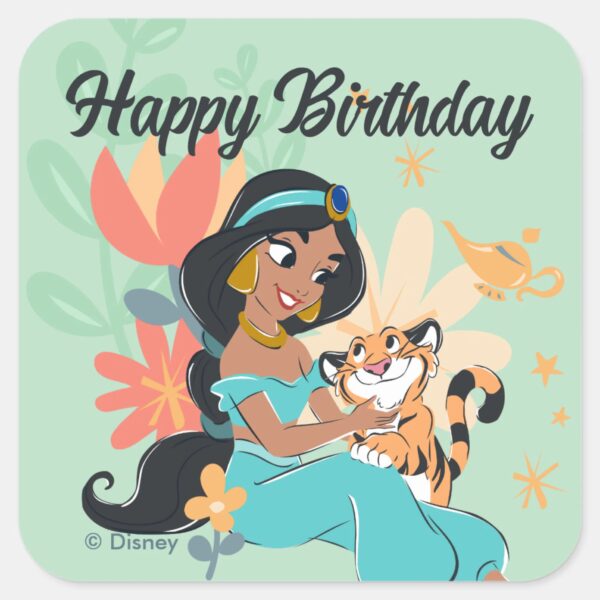 Princess_Jasmine_&_Rajah_-_Magical_Moments_Square_Sticker_1 Princess Jasmine Rajah Magical Moments Square Sticker