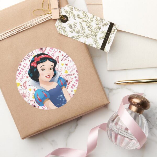 Princess_Snow_White_Classic_Round_Sticker_5 Princess Snow White Classic Round Sticker