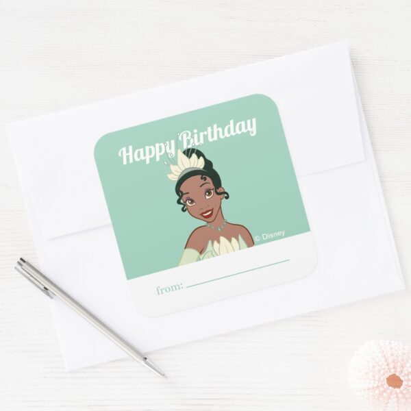 Princess_Tiana___A_Gift_From_-_Birthday_Square_Sticker_3 Princess Tiana A Gift From Birthday Square Sticker