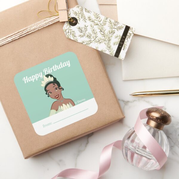 Princess_Tiana___A_Gift_From_-_Birthday_Square_Sticker_5 Princess Tiana A Gift From Birthday Square Sticker