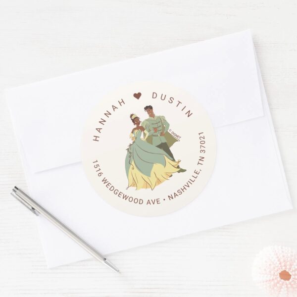 Princess_Tiana_and_Naveen_Wedding_Classic_Round_Sticker_4 Princess Tiana And Naveen Wedding Classic Round Sticker