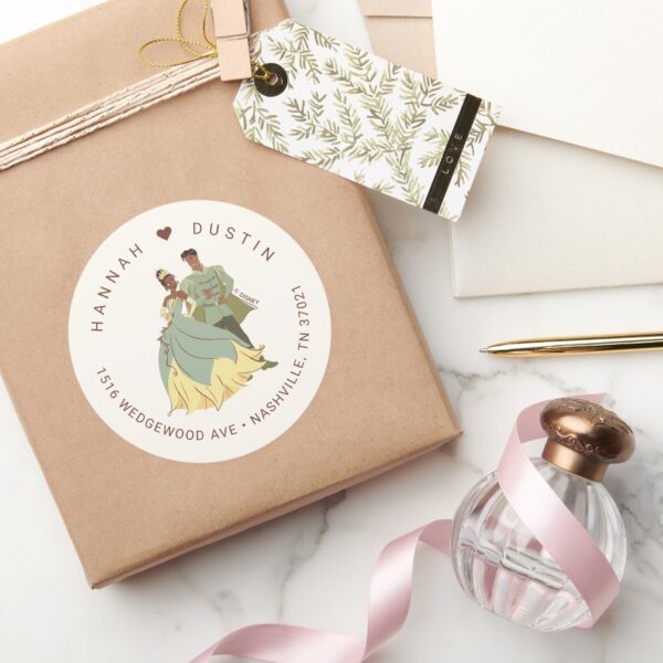 Princess_Tiana_and_Naveen_Wedding_Classic_Round_Sticker_6 Princess Tiana And Naveen Wedding Classic Round Sticker