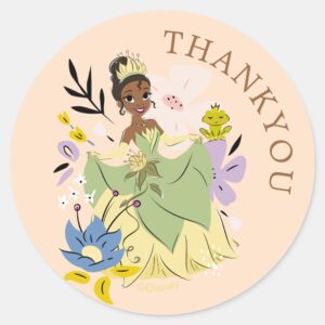 Princess Tiana L Girls Birthday Sleepover Classic Round Sticker
