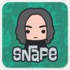 Professor_Snape_Cartoon_Character_Art_Square_Sticker_1 Professor Snape Cartoon Character Art Square Sticker