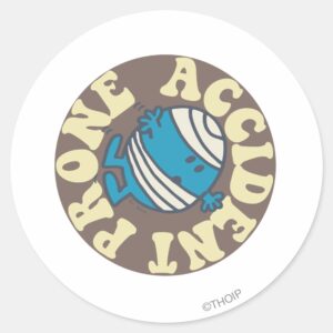 Prone Accident Classic Round Sticker