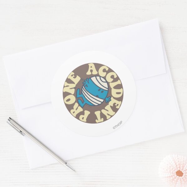 Prone_Accident_Classic_Round_Sticker_3 Prone Accident Classic Round Sticker