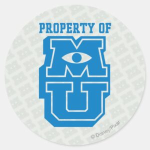 Property Of MU Logo Classic Round Sticker