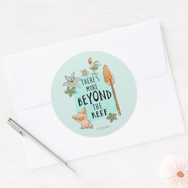 Pua_&_Hei_Hei__There's_More_Beyond_The_Reef__Classic_Round_Sticker_3 Pua Hei Hei Theres More Beyond The Reef Classic Round Sticker