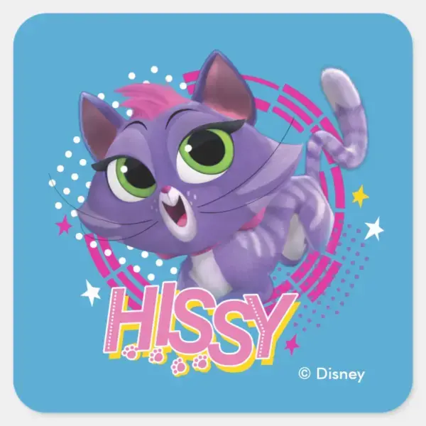 Puppy Dog Pals Hissy Cool Kitten Square Sticker