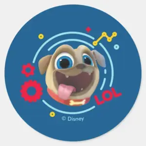 Puppy Dog Pals Rolly LOL Classic Round Sticker