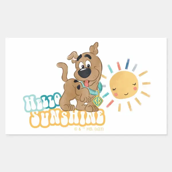 Puppy_Scooby-Doo__Hello_Sunshine__Rectangular_Sticker_1 Puppy Scooby Doo Hello Sunshine Rectangular Sticker