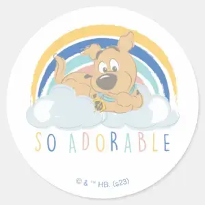Puppy Scooby Doo So Adorable Classic Round Sticker