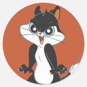 Pussy Foot Angry2 Classic Round Sticker