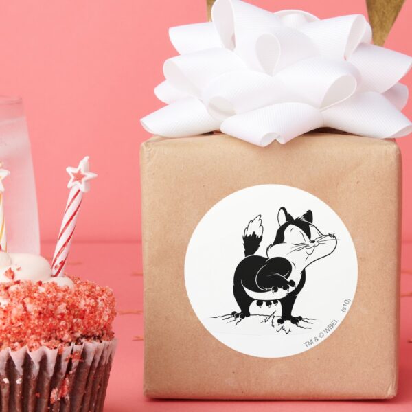 Pussyfoot_Claws_Away_Classic_Round_Sticker_6 Pussyfoot Claws Away Classic Round Sticker