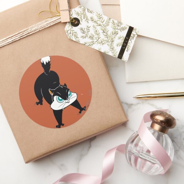 Pussyfoot_Kitty_Territory_Classic_Round_Sticker_5 Pussyfoot Kitty Territory Classic Round Sticker