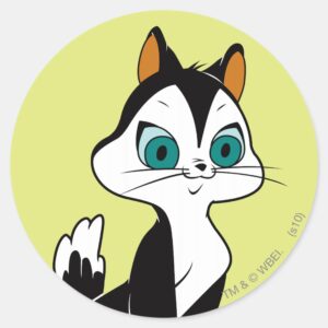 Pussyfoot_Let's_Play_Classic_Round_Sticker_1 Pussyfoot Lets Play Classic Round Sticker