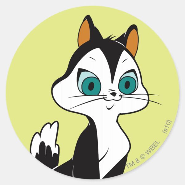 Pussyfoot_Let's_Play_Classic_Round_Sticker_1 Pussyfoot Lets Play Classic Round Sticker