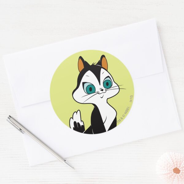 Pussyfoot_Let's_Play_Classic_Round_Sticker_3 Pussyfoot Lets Play Classic Round Sticker