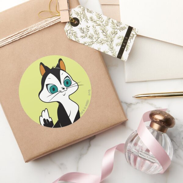 Pussyfoot_Let's_Play_Classic_Round_Sticker_5 Pussyfoot Lets Play Classic Round Sticker