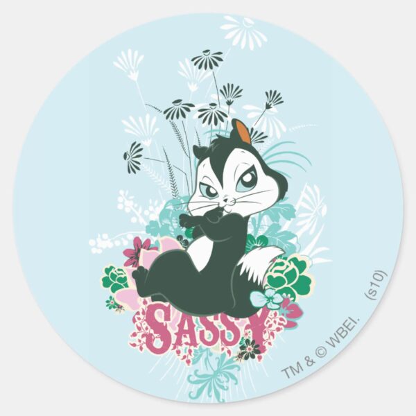 Pussyfoot_Sassy_Classic_Round_Sticker_1 Pussyfoot Sassy Classic Round Sticker