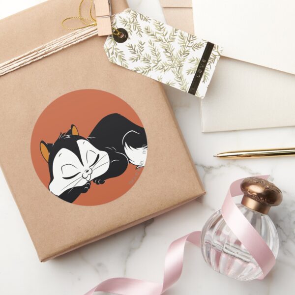 Pussyfoot_Sleepy_Kitty_Classic_Round_Sticker_5 Pussyfoot Sleepy Kitty Classic Round Sticker