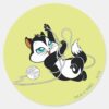 Pussyfoot_Tangled_Up_Classic_Round_Sticker_1 Pussyfoot Tangled Up Classic Round Sticker