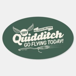 QUIDDITCH™ Recruitment Poster Oval Sticker
