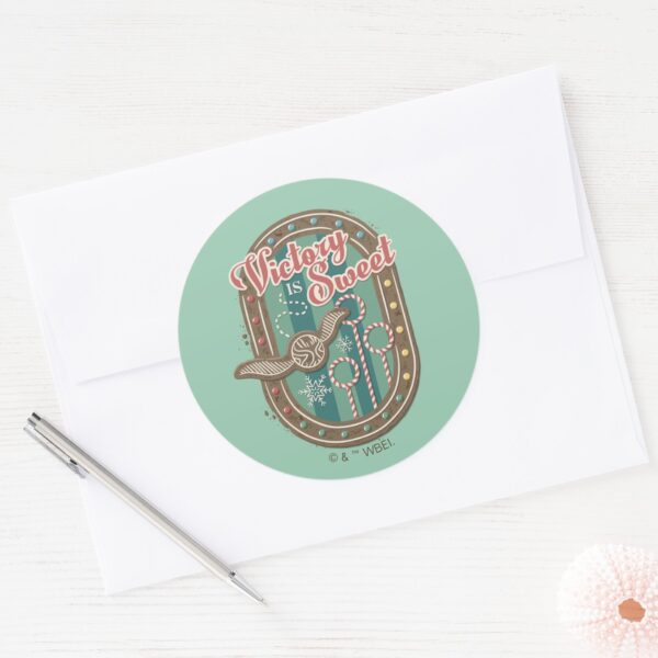 QUIDDITCH™_Victory_is_Sweet_Holiday_Cookie_Graphic_Classic_Round_Sticker_3 QUIDDITCH™ Victory Is Sweet Holiday Cookie Graphic Classic Round Sticker