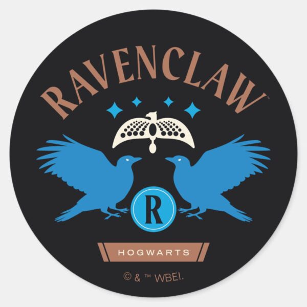 RAVENCLAW™_House_Double_Eagle_Diadem_Graphic_Classic_Round_Sticker_1 RAVENCLAW™ House Double Eagle Diadem Graphic Classic Round Sticker