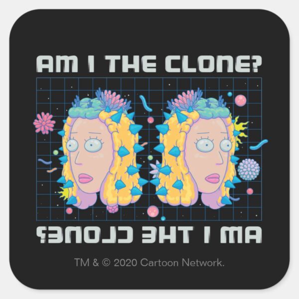 RICK_AND_MORTY™___Am_I_The_Clone__Square_Sticker_1 RICK AND MORTY™ Am I The Clone Square Sticker