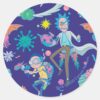 RICK AND MORTY™ Among Infected Cells Pattern Classic Round Sticker